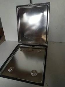 Stainless steel U.S. Military document holder, rubber seal, 1990s, never used - Picture 1 of 17