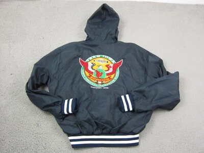 Chaqueta de Colección Meskwaki Nation Para Hombre Extra Grande XL Azul Con Capucha Nativo Iowa Foto 1 de 4