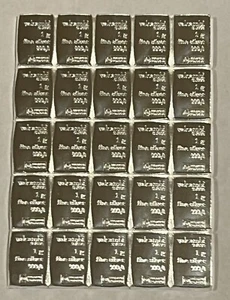 25 x 1-GRAM SILVER VALCAMBI SUISSE BULLION 999 PURE Combibar - Picture 1 of 4
