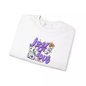 Heart Graphic Sweatshirt, Joy of Love Jumper, Valentine's Day Gift, Cozy Love - Picture 1 of 21