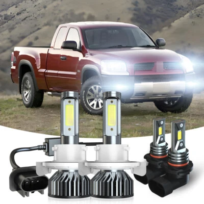 Combo de 4 faros LED + bombillas antiniebla 6000 k para Mitsubishi Raider 2006-2009 Foto 1 de 4