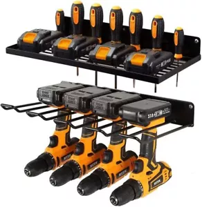 Organizzatore utensili elettrici montaggio a parete porta trapano 1/2/4 livello organizer utensili senza fili - Foto 1 di 19