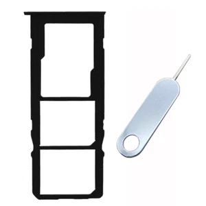 OEM NEW Black Micro SD SIM Card Tray Holder + Pin For Samsung Galaxy A21 A215U - Picture 1 of 2