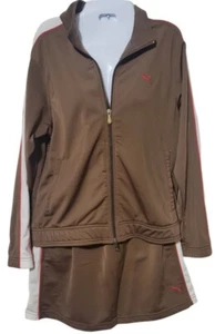 Puma Womens Jacket & Skirt Set Brown And White M Jacket & Skirt - Picture 1 of 6