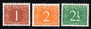 1950-79 Netherlands SC# 208-211 - Numerals - 3 Different Stamps  M-H   - Picture 1 of 2