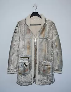 ELISA CAVALETTI By DANIELA DALLAVALLE Womens Sherpa Coat Jacket Size M - Picture 1 of 11