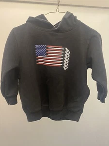Hockey Hoodie American Flag Size 5/6 Black - Picture 1 of 4