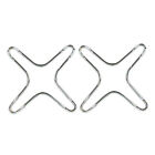 Avanti Gas Stove Ring Reducer/Trivet Quality Chrome Metal Cross Design 2 Pieces photo