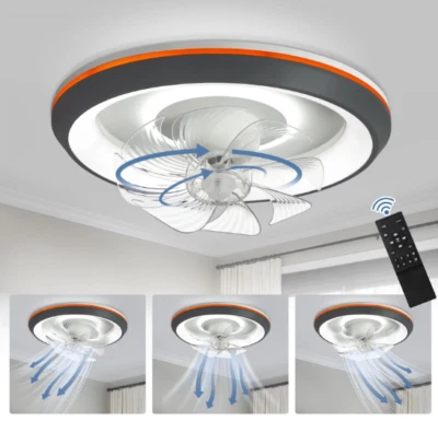 19'' Modern Ceiling Fans with Lights & Remote Low Profile. NEW & FREE SHIPPING! - Image 1 of 2