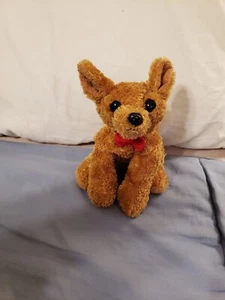 Aurora Plush Chihuahua Puppy Dog Brown Stuffed Animal Beanie 7 inch - Picture 1 of 9