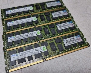 SAMSUNG 32GB KIT 4X8GB PC3L-10600R Server RAM M393B1K70DHO - Bild 1 von 3