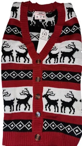 Merry Christmas From V28 XXL Strickjacke Strick Weihnachten Rentier Pullover Rot Neu - Bild 1 von 8