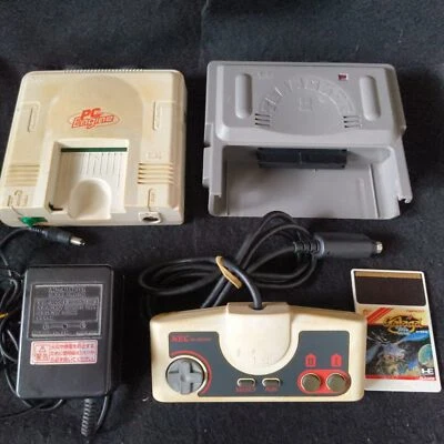 NEC PC Engine white Console (TurboGrafx-16), pad, PSU, Game set, Working-h0610- - Image 1 of 4