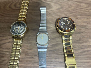 3 watches Armitron Automatic Skeleton MK Tribeca Chronograph VTG Seiko FOR PARTS