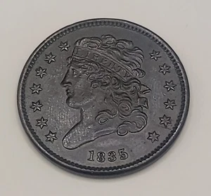 Testa classica mezzo centesimo 1835 - Foto 1 di 3