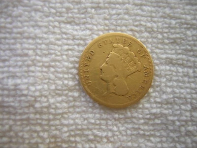 RARE  1855-S   $3.00 PRINCESS GOLD PIECE  ONLY 6,600  MINTED - Image 1 of 4
