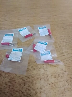 Lote De 6 Voltrex 852-B Banana Aislado Banana Plug Rojo Foto 1 de 3