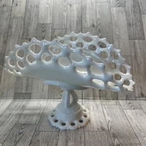 Westmoreland Doric Blanco Leche Vidrio Pedestal Frutero/Soporte para Plátano - Imagen 1 de 15