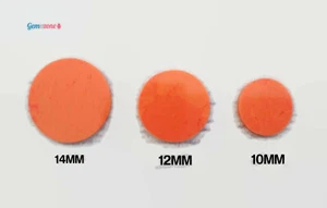 Runde flache orange LEBENDE KORALLE Edelstein Scheiben 10 mm 12 mm 14 mm Schmuckherstellung 6 Stck. - Bild 1 von 4