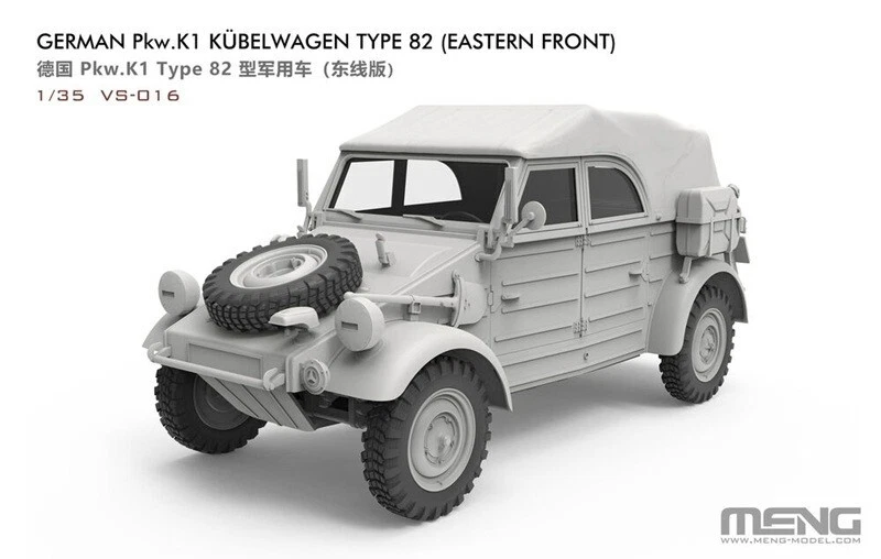 MENG GERMAN PKW.K1 KUBELWAGEN TYPE 82 EASTERN FRONT 135 VS016 - Immagine 1 di 1