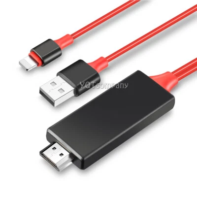 Apple Universal HDMI Spiegelkabel iPad Handy auf 1080p AV TV HDTV Adapterkabel - Bild 1 von 4
