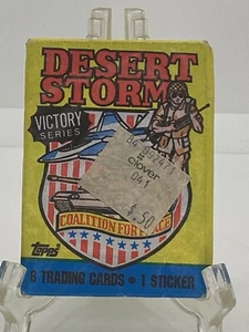 Topps 1991 Desert Storm Victory Series Trading Cards Sealed Wax Pack USA Vintage - Picture 1 of 2