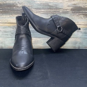 Frye and Co. Womens Palma Stacked Heel Booties, Black Sz. 10 M - Picture 1 of 8