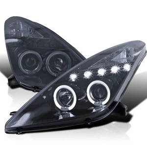 For 2000-2005 Celica Dual Halo Led Lamps Head Lights Glossy Black - Picture 1 of 9