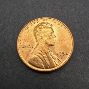 Centavo de trigo Lincoln 1952 D BU brillante sin circular - Imagen 1 de 2