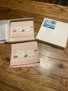 Vintage handbesticktes gekreuztes Leinen Geschirr/Tee Gästehandtuch - Bild 1 von 9