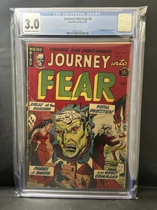 Journey Into Fear #8 CGC 3.0 Hanging & Skeleton! 1952 Superior Horror - Picture 1 of 1