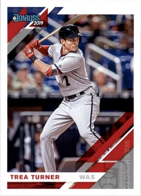 2019 Donruss Baseball Card #141 Trea Turner - Image 1 of 2