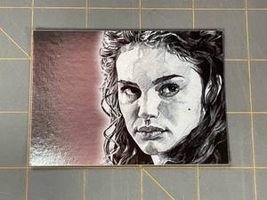 TOPPS: Star Wars: GALAXY 4 -SILVER FOIL ART CARD no. 9 PADME AMIDALA (2009) - Picture 1 of 4