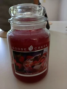 Retired Goose Creek 24 ounce SUMMER SLICES scented 2 wick Jar Candle NEW - Picture 1 of 7
