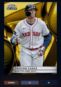 25 Topps Bunt DIGITAL Chome Black Gold Base ICONIC Triston Casas - Picture 1 of 1