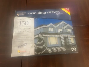 Holiday Time Twinkling Ribbon Light Set 150 count - Picture 1 of 4