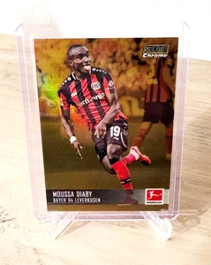 2021-22 Topps Stadium Club Chrome Moussa Diaby Gold /50 Bayer Leverkusen - Bild 1 von 2