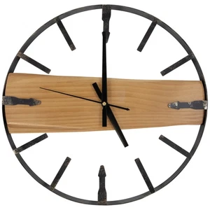 Reloj de pared Northlight con marco de metal rústico - 15,75" - negro - Imagen 1 de 7