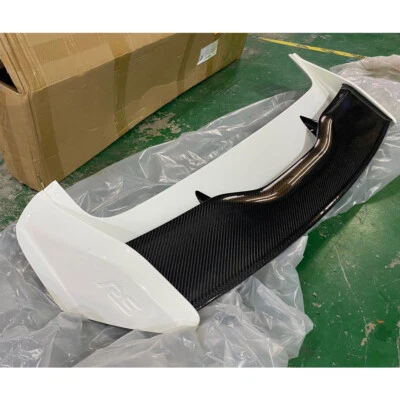 Painted + Carbon RS Rear Trunk Tail Spoiler For Ford Focus MK3 MK3.5 Hatchback Foto 1 de 4