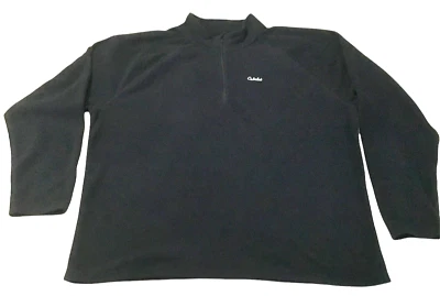 Cabela’s 1/4 Zip Fleece Pullover Sweatshirt Men’s 2XL REG Heavyweight Logo Black - Image 1 of 4