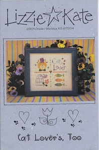 Lizzie Kate #055 Cat Lover's Too Counted Cross Stitch Pattern - Picture 1 of 2