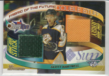 2001-02 Youngstars Double Stuff Fabric of the Future Stick Scott Hartnell