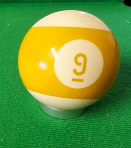 Replacement Billiard Snooker Bumper Pool Ball 2- 1/8" Yellow # 9 Ball Stripe* - Picture 1 of 6