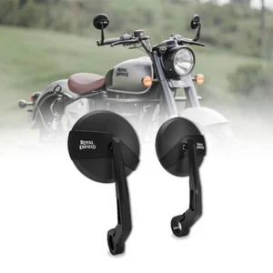 Bar End Mirror & Mount Kit Fits Royal Enfield Classic/Meteor/Bullet/Hunter/ 350 - Picture 1 of 6