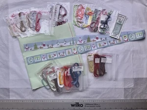Job Lot - Floss, Aida & Christmas Trim - Embroidery, Cross Stitch, Fibre Art - Picture 1 of 20