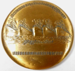 vintage 1937 Minnesota Atlantic Transit Co. The Poker Fleet nautical jar lid - Imagen 1 de 10