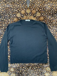 Suéter Jil Sander 100% Lana Negro Cuello Redondo Mujer S Hecho en Italia - Imagen 1 de 13