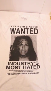 Neu ohne Etikett Tekashi 6ix9ine Industry's Most Hated weißes grafisches T-Shirt Größe Small - Bild 1 von 4