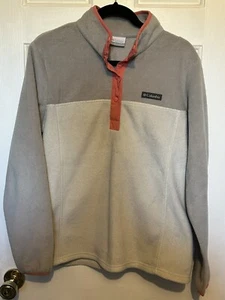 Columbia giacca donna grigia bianca con bordo corallo taglia XL - Foto 1 di 6
