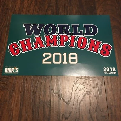 Boston Red Sox Dicks Sporting Goods "World Champions" 2018 Playoffs sign - Image 1 of 4